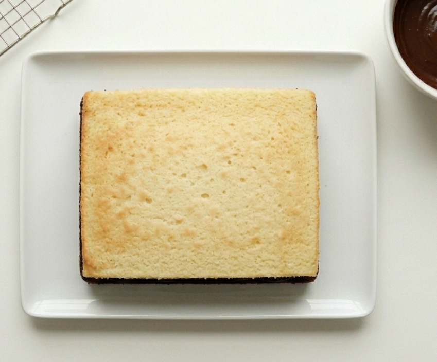 Bizcocho bicolor con chocolate