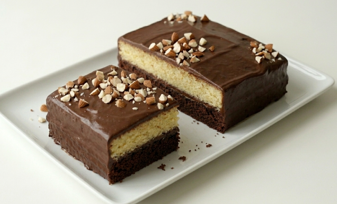 Bizcocho bicolor con chocolate