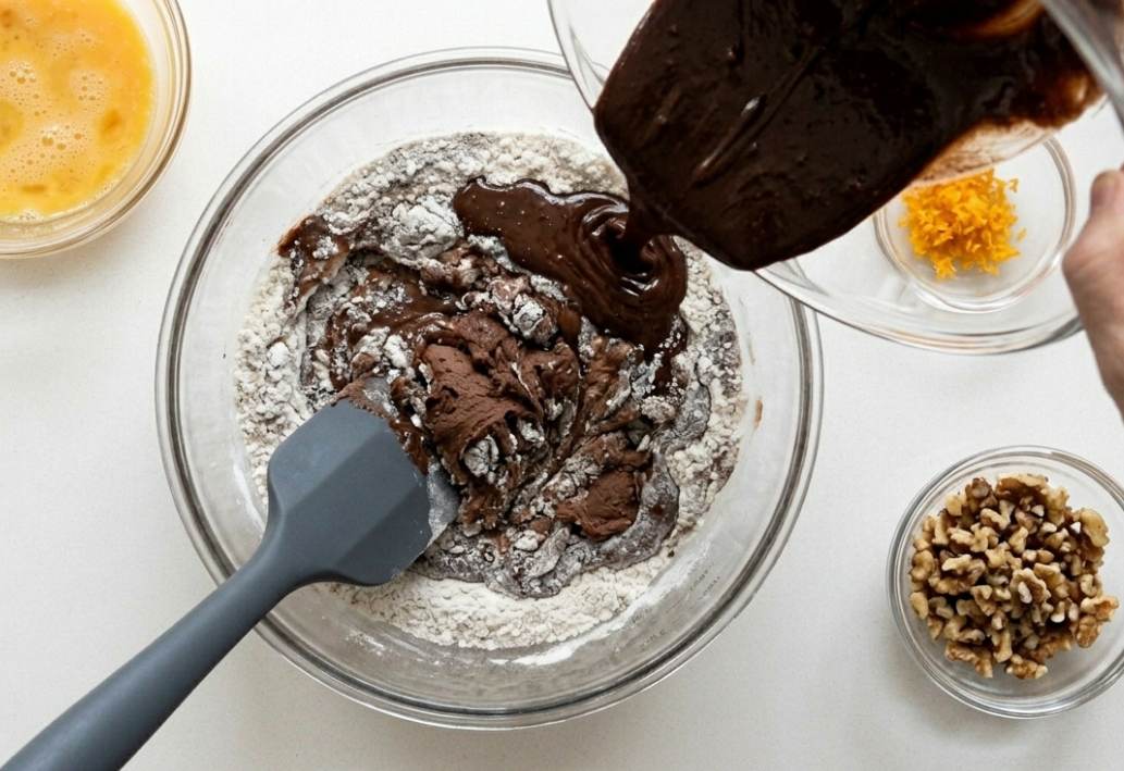 Brownies de chocolate con naranja