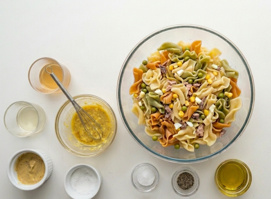 Ensalada Gigli con atún y anchoas
