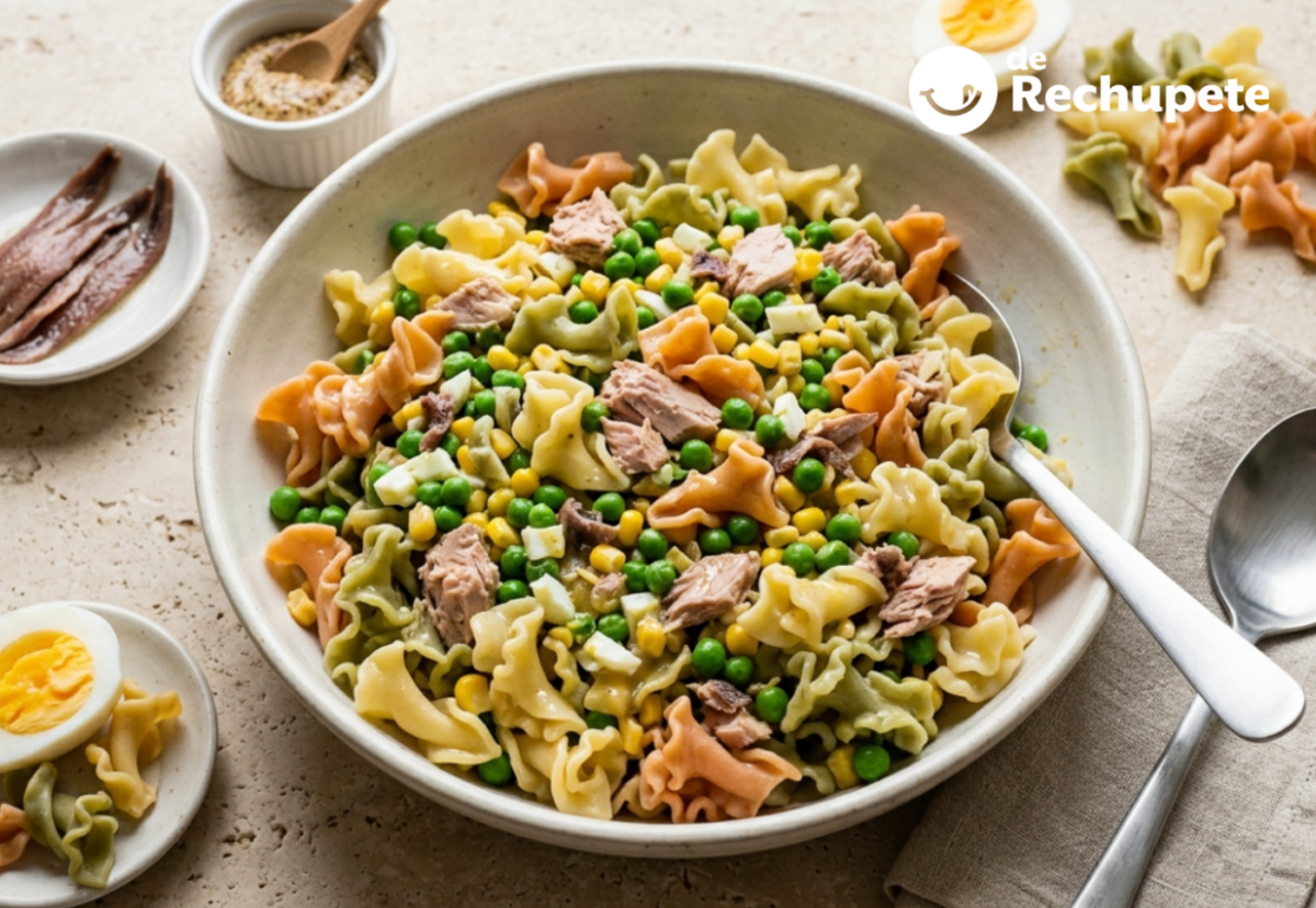 Ensalada Gigli con atún y anchoas