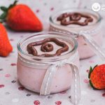 Pudin cremoso de fresas y plátano