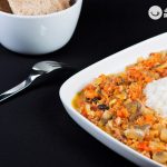 Arroz basmati con jamón y setas