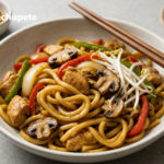 Fideos japoneses (Udon Noodle) con pollo al curry