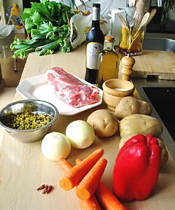Ingredientes para el xarrete