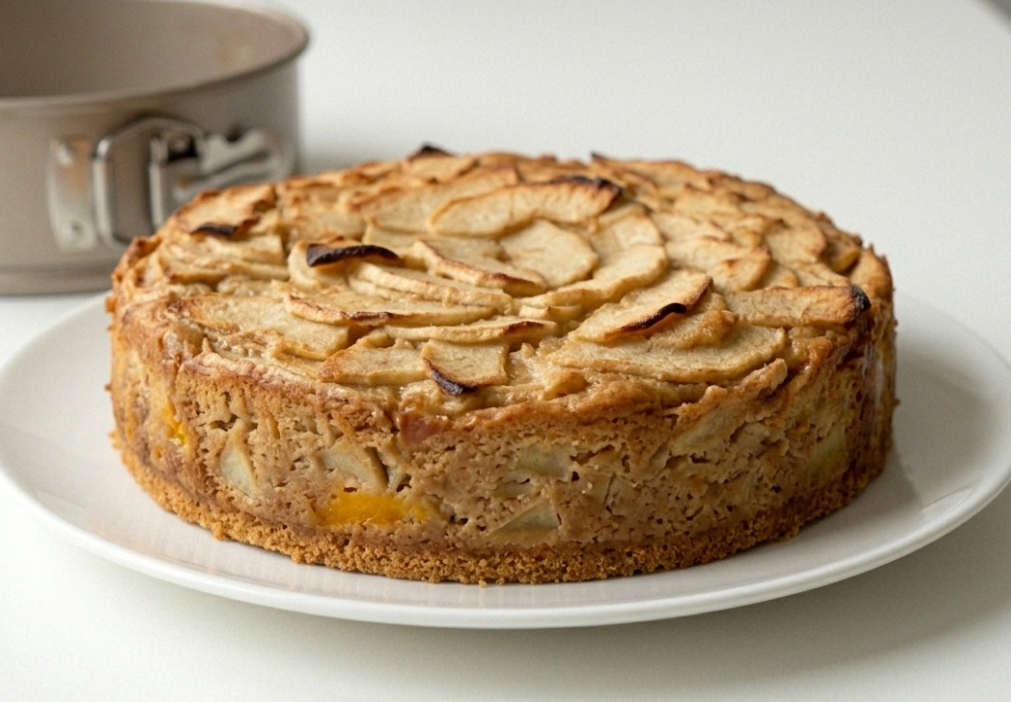 Pastel de manzana y mango