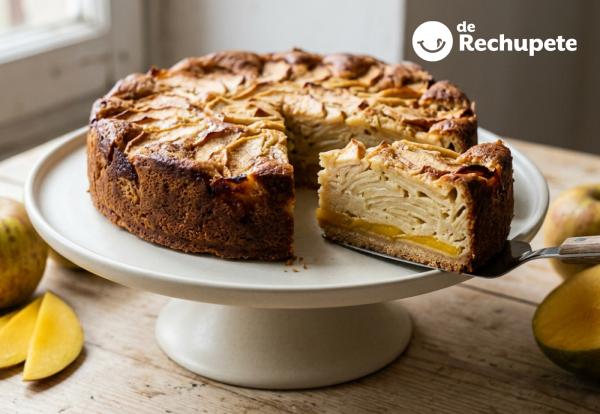 Pastel de manzana y mango