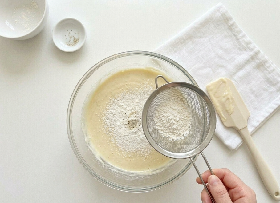 Coulant de chocolate blanco o soufflé blanco