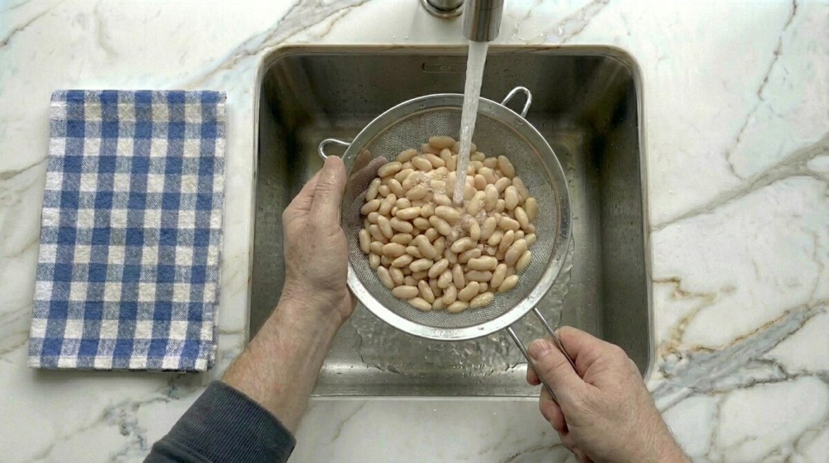 Ensalada de alubias con bacalao. Receta fácil, fresca y llena de sabor
