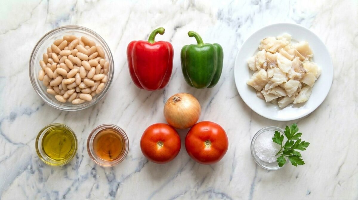 Ensalada de alubias con bacalao. Receta fácil, fresca y llena de sabor