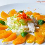 Ensalada de bacalao, naranja y cebolleta