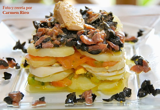 Ensalada de patatas y sabores del mar