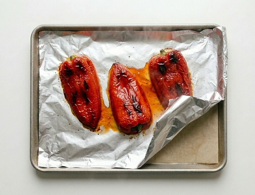 Ensaladillo (Ensalada + Bocadillo) de pimientos y atún