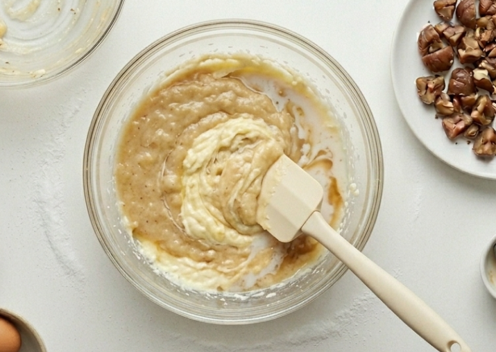 Pan de plátano con marron glace