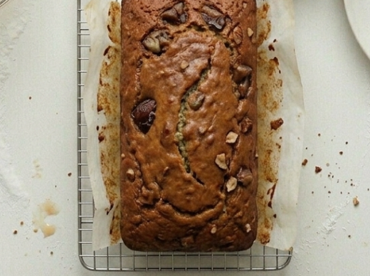 Pan de plátano con marron glace