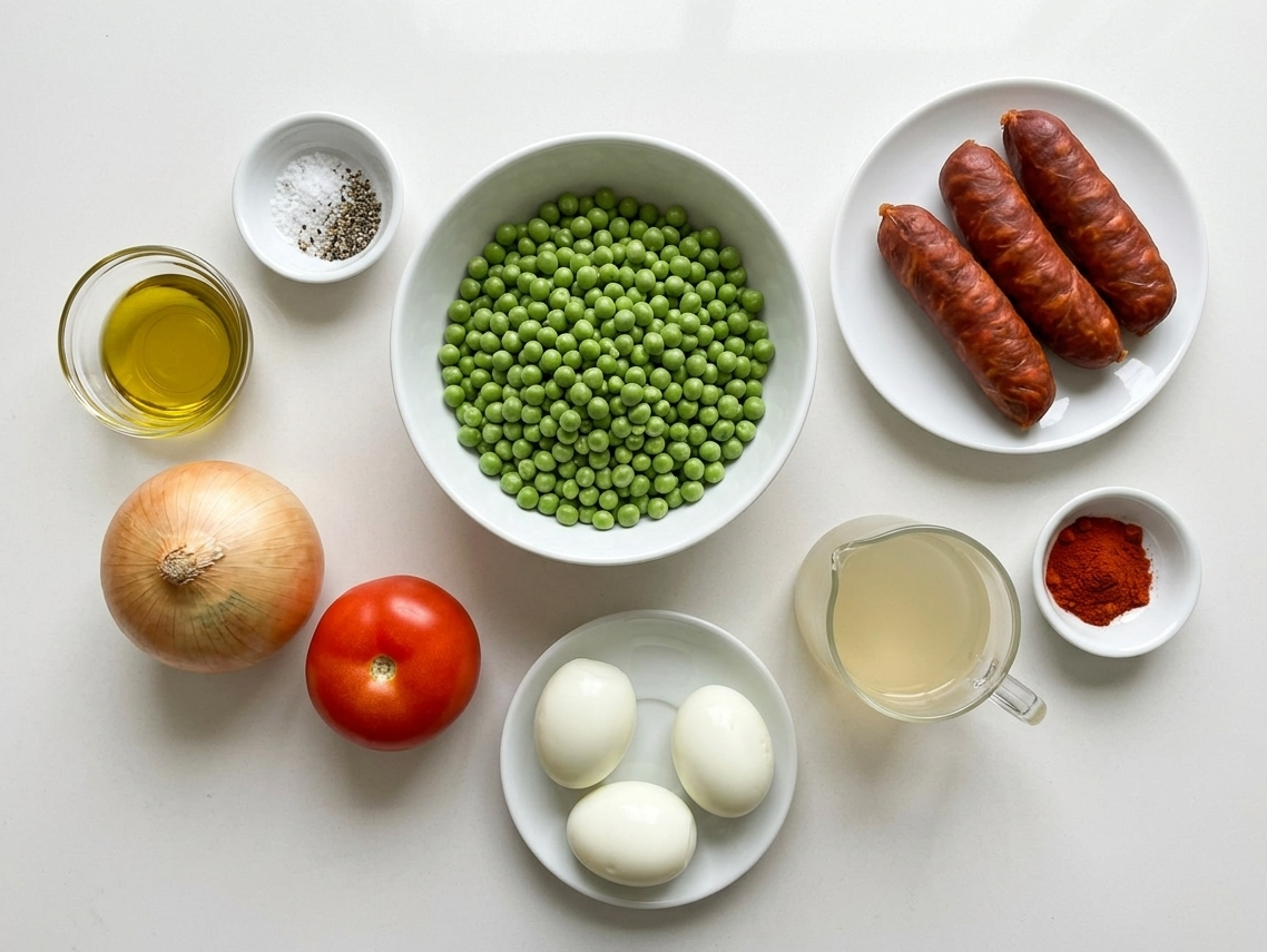 Potaje de guisantes con chorizo