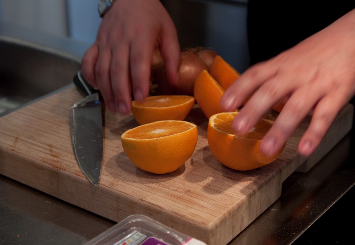 Espaguetis con salsa de naranja y mostaza Dijon