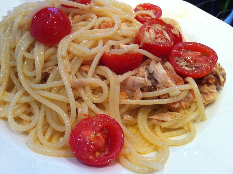 Spaghetti dell'Ubriacone o borrachos en godello blanco