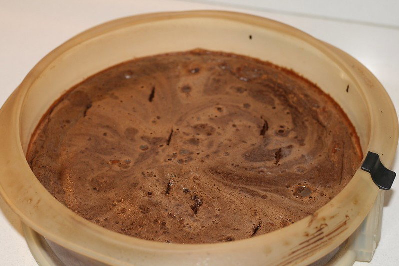 Tarta de chocolate mexicana con frambuesas