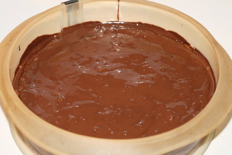 Tarta de chocolate mexicana con frambuesas