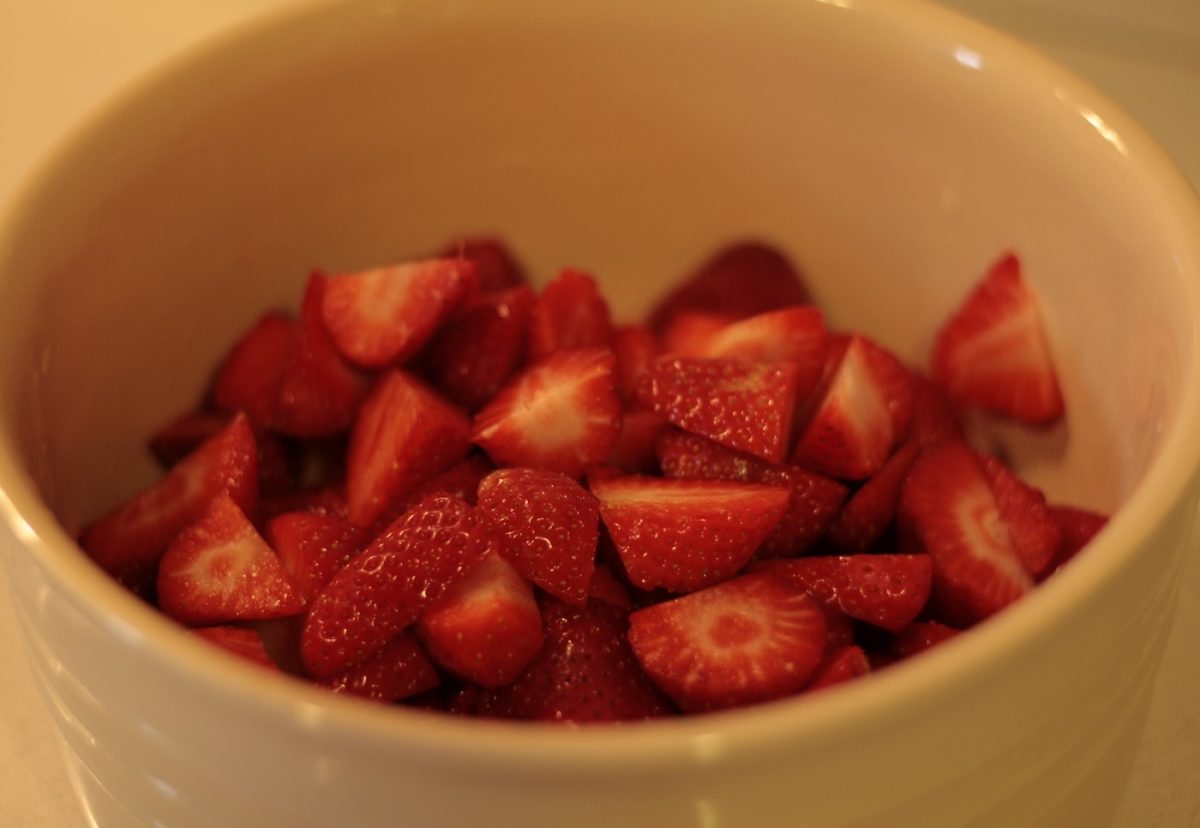 Fresas con yogurt griego al caramelo