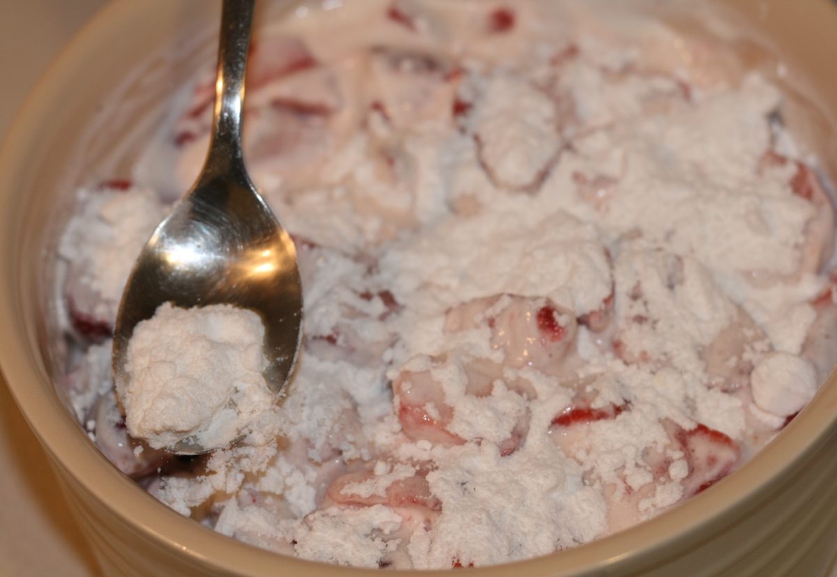 Fresas con yogurt griego al caramelo