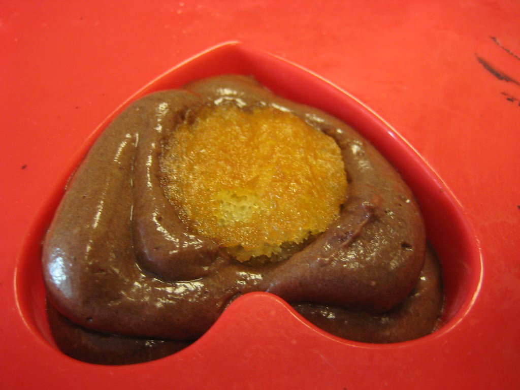 Mousse de chocolate con glaseado brillante