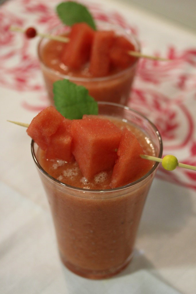 Sorbete de sandía y té de jazmín