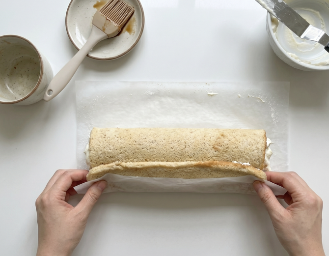 Dos postres en uno: Brazo de gitano y Tiramisú