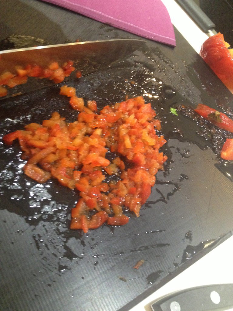 Cebiche Nikkei de corvina y pulpo. Cocina peruana