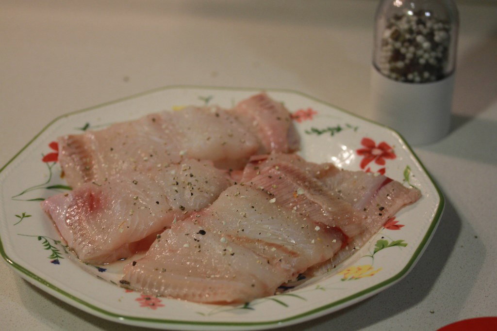 Lenguado al horno con verduras