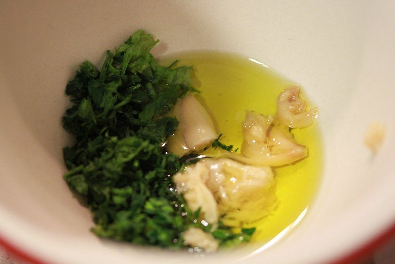 Lenguado al horno con verduras