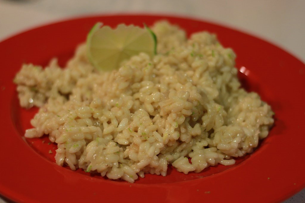 Risotto con queso Parmesano con limón