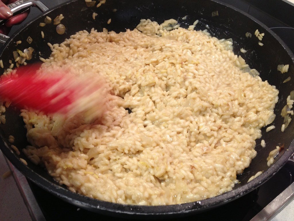 Risotto con queso Parmesano con limón