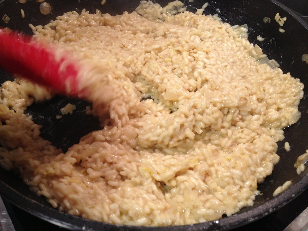 Risotto con queso Parmesano con limón
