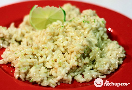 Risotto con queso parmesano con limón
