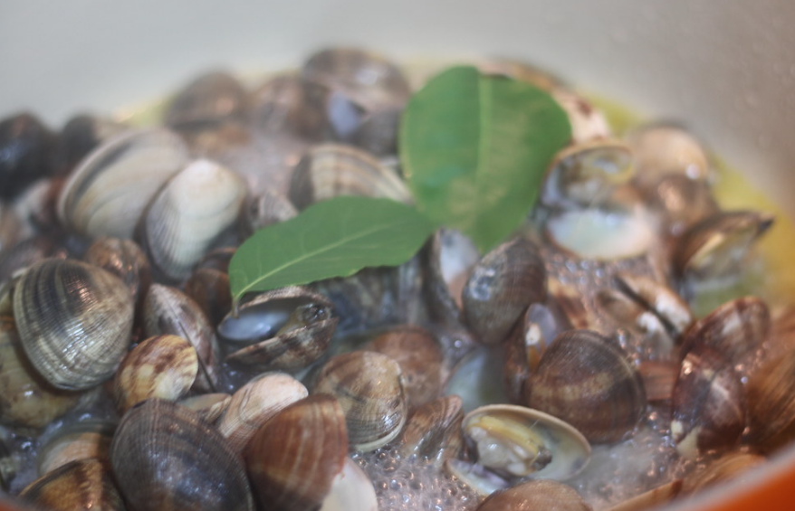 Garbanzos a la marinera con almejas y setas