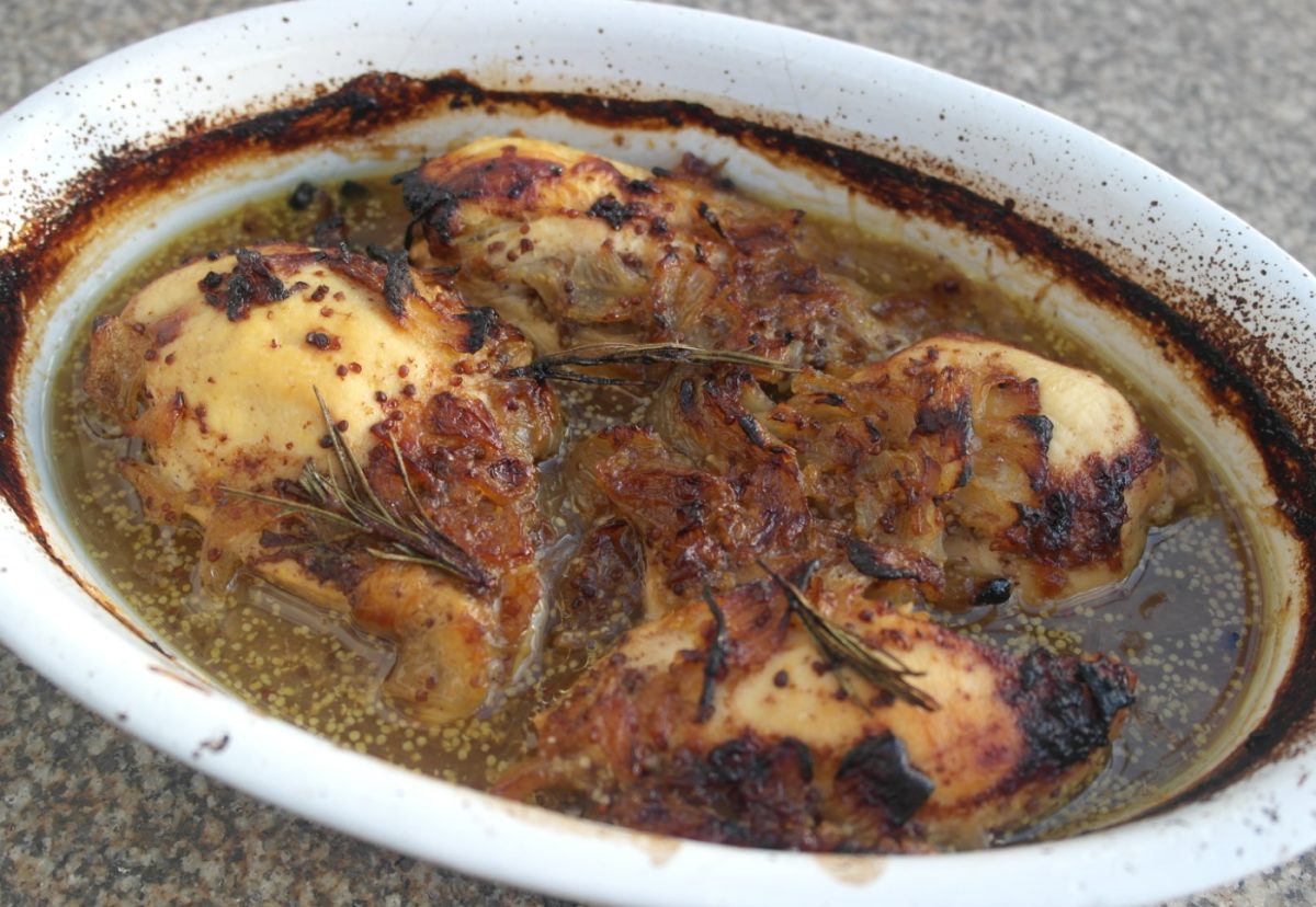 Pollo a la mostaza