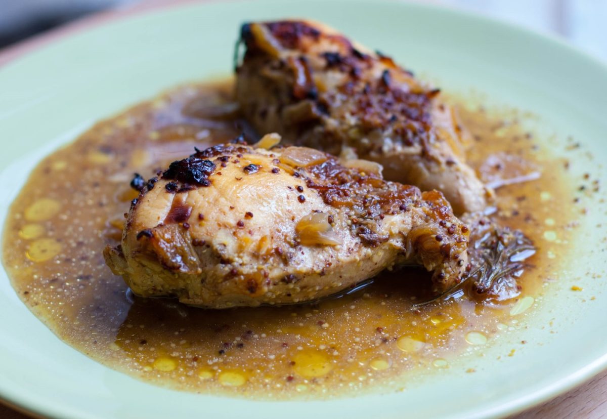 Pollo a la mostaza