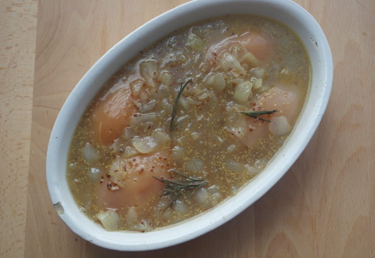 Pollo a la mostaza