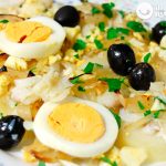 Bacalao o Bacalhau à Gomes de Sá. Receta portuguesa