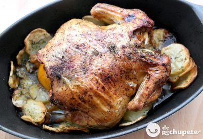 Pollo asado fácil al horno