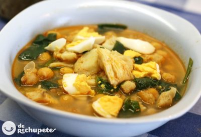 Garbanzos con bacalao