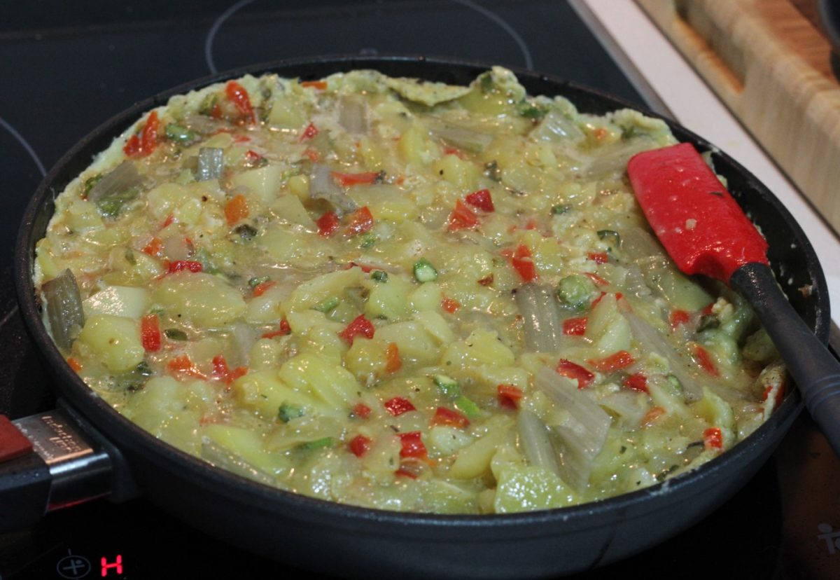 Cómo preparar una tortilla vegetal o con verduras