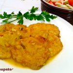 Patatas a la importancia con salsa de almendras