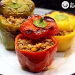 Pimientos rellenos de carne al horno. Receta fácil y deliciosa