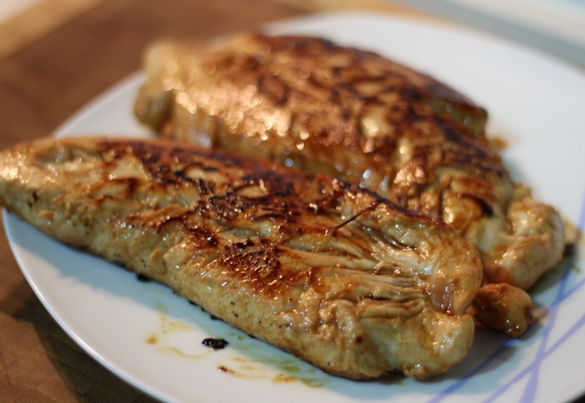 Solomillo de pavo en salsa de soja y piña