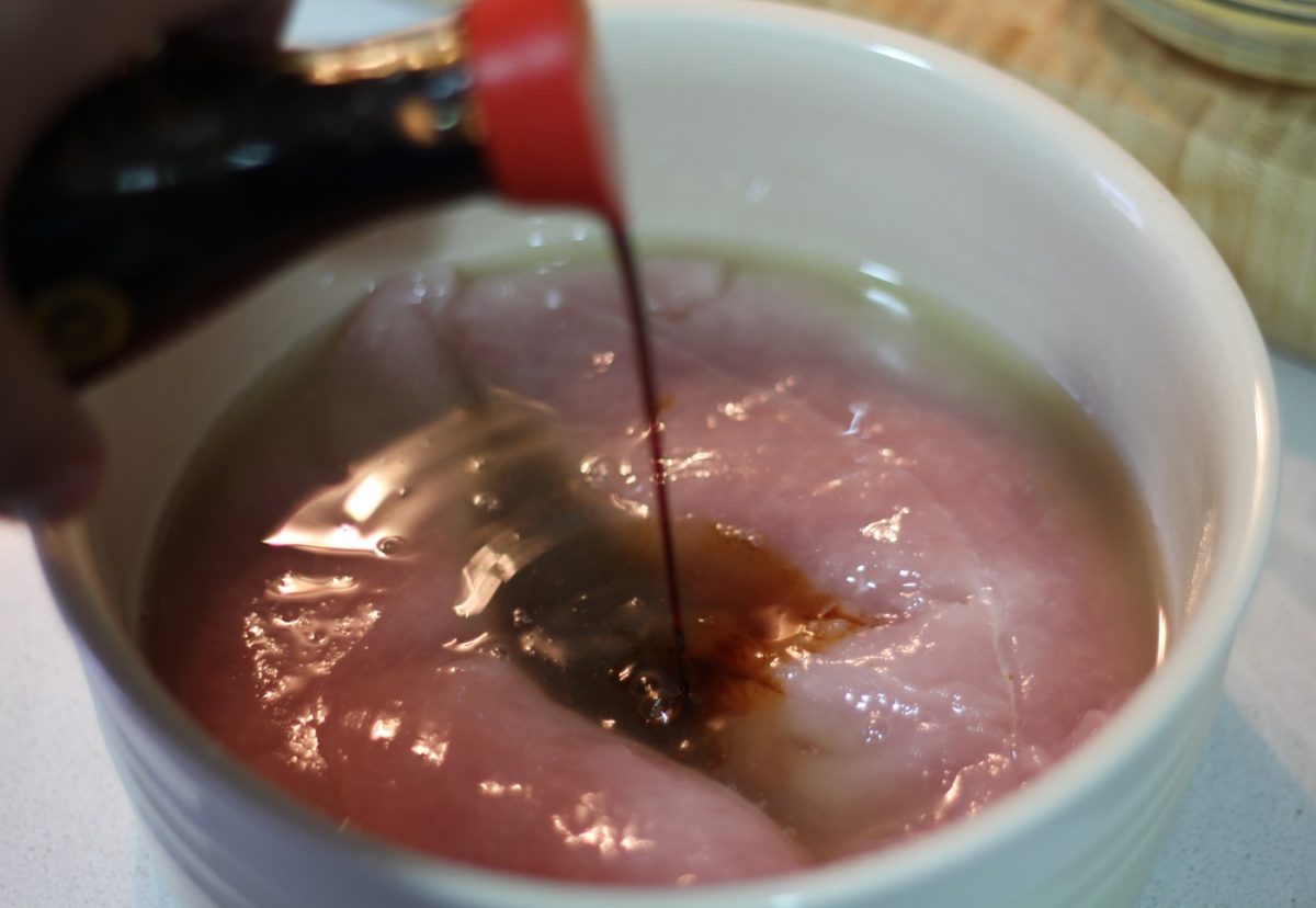 Solomillo de pavo en salsa de soja y piña