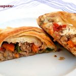 Trenza de hojaldre rellena de carne