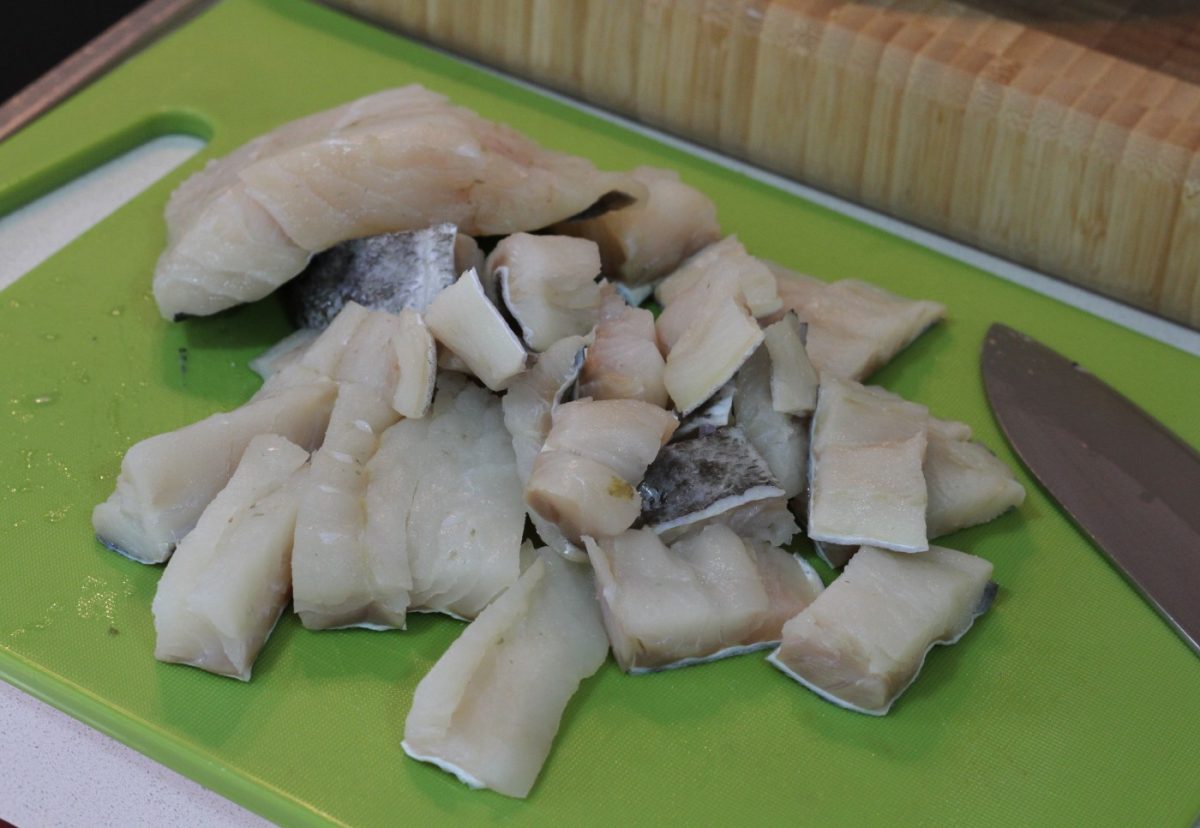 Fabes con bacalao y almejas